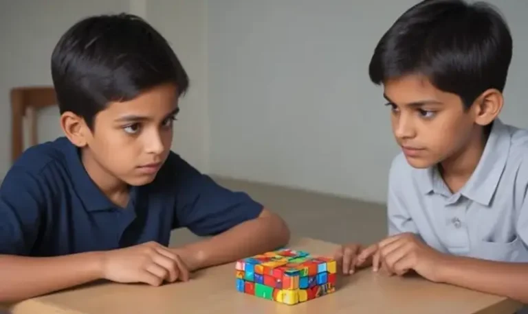Two children solove rubik cube Become You Smarter